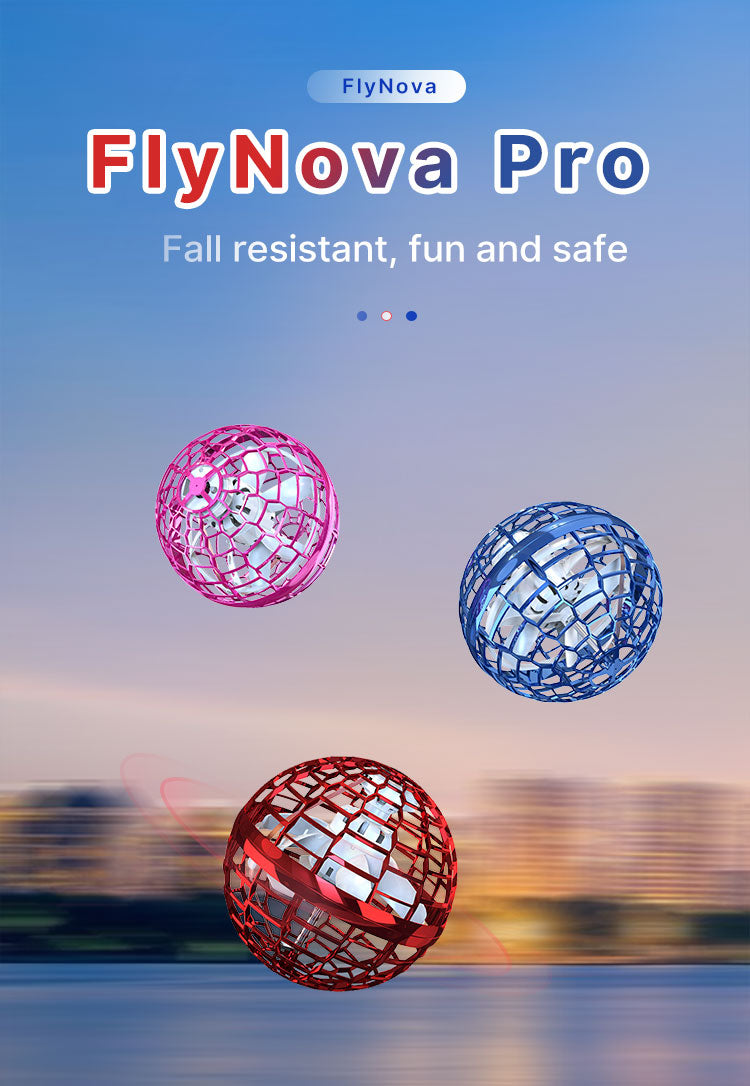 Flying Ball Spinner ~ Mini OVNI rotatif à 360° contrôlé à la main, avec lumière ! FlynovaPro